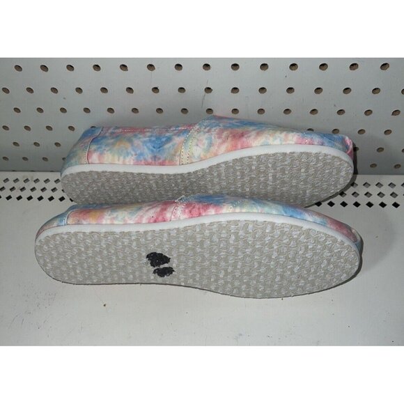 TOMS Belmont Womens Canvas Casual Slip On Flats Size 11 Tie Dye Multi Color - Picture 5 of 9